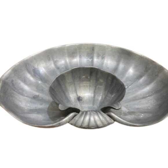 Wilton Armetale Pewtor Hors'doeuvre  2pc Tray - Picture 7 of 9